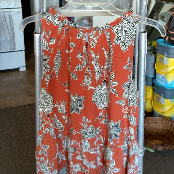beachlunchlounge Collection Floral Tribal Midi Dress Sun Dress Size XS - Picture 4 of 11